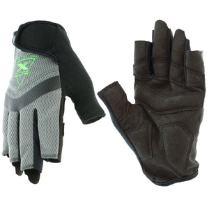 West Chester 5 Dex™ 89307 ToughX Suede Padded Palm with Fabric Back and Padded Knuckles - Half-Finger, 6 Pairs